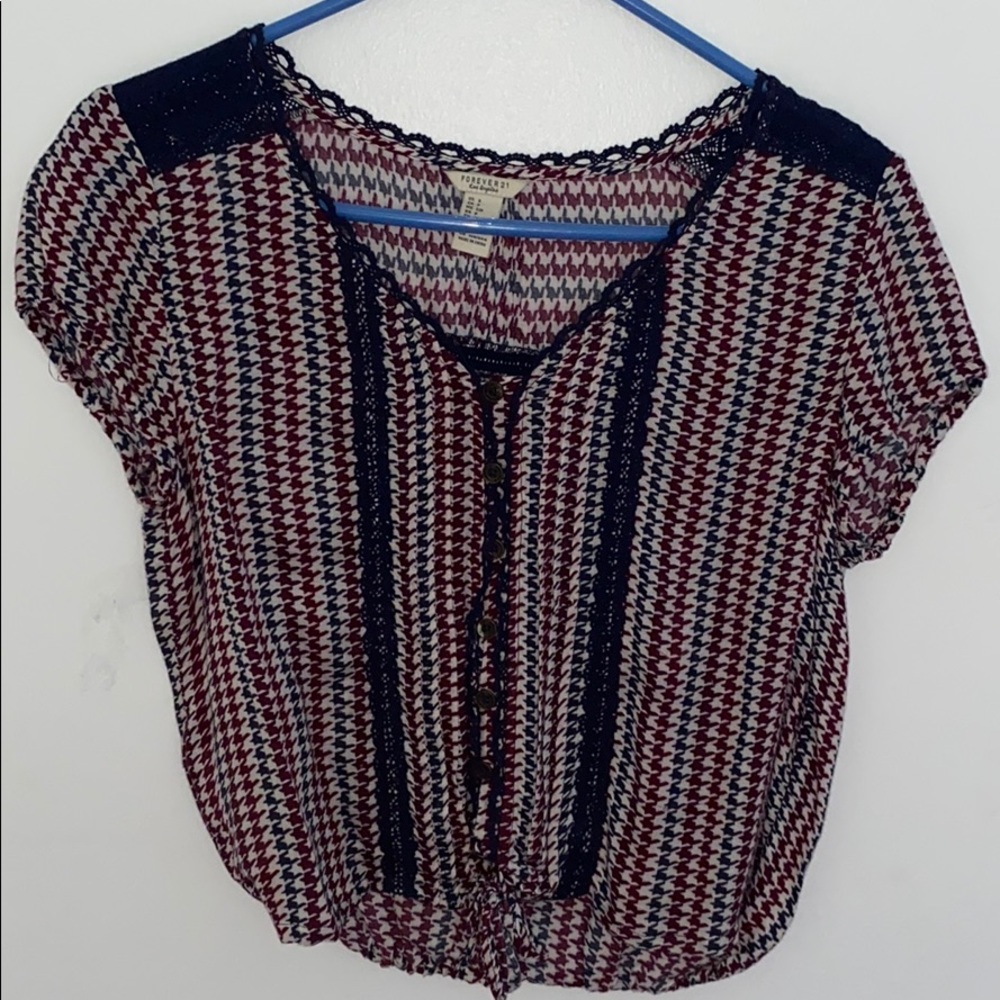 Forever 21 Tie knot blouse